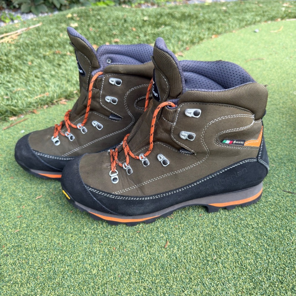 Zamberlan 700 Gore-Tex Vibram Hiking Boots Mens 9.5 Olive Waterproof Italy